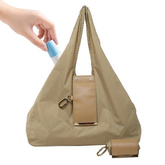 Generic Foldable Reusable Shopping Bag, Fold Up Shopping Bag Keyring, Keychain Foldable Tote Bags, Large-Capacity Eco-Friendly Tote Bags, New Texture Sense Fo