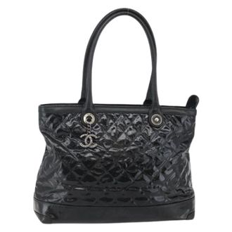 Chanel Pre-owned Tote Bags, female, Black, Size: ONE SIZE Pre-owned Canvas Tote Bag