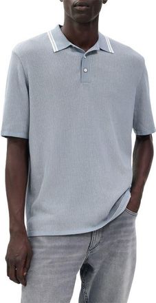 Rag & Bone Harvey Tipped Polo in Light Blue at Nordstrom, Size Xx-Large