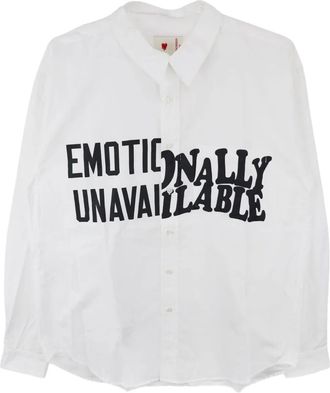 Emotionally Unavailable Camicia con logo - Bianco