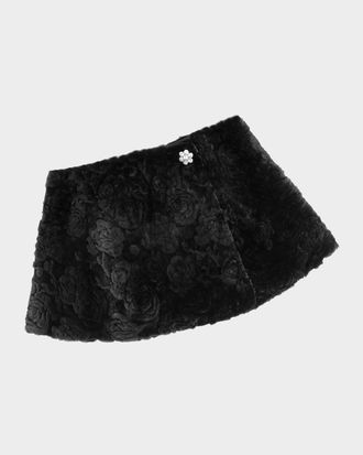 Gorski Rose Printed Select Lamb Shearling Capelet