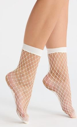 Nordstrom Whalenet Anklet Socks in Ivory Egret at Nordstrom, Size 9-11