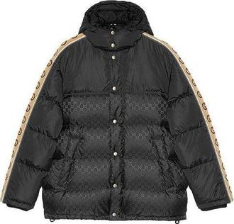 Gucci GG Nylon Jacquard Padded Coat Black 598725-Z8AFZ-1043