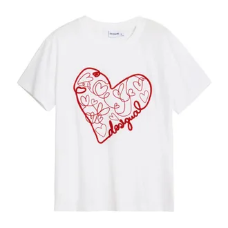 Desigual T-Shirts, female, White, Size: XL TS Roma T-shirt