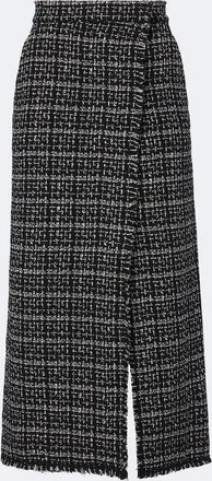 Erdem Falda tubo de tweed en mezcla de algod&oacute;n