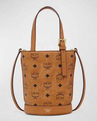 MCM Aren Buckle Visetos Tote Bag