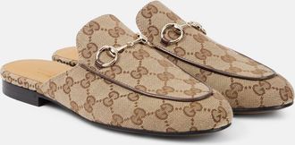 Gucci Princetown GG canvas mules