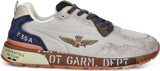 Aeronautica logo-detail lace-up sneakers - Grijs