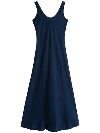 Tommy Hilfiger Textured Linen Tank Maxi Dress Clothing