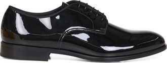 Doucal's Business Shoes, male, Black, Size: 8 1/2 US Derby Lace-up