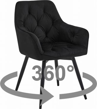 OEM Silla Jork360 - Terciopelo Negro / Patas Negras X 1