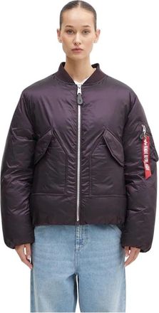 Alpha Industries Ma-1 Gewatteerde Bomberjack - Dames - Bomber jackets - Paars - XS - Leer - Jassen