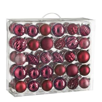 MiCa Decorations Bola de navidad unbreakable baubles fucsia h7xb7xl7cm
