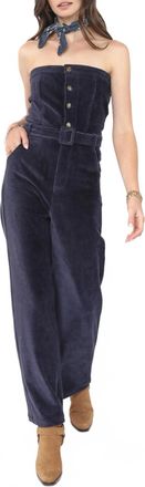Sadie & Sage Morrison Strapless Jumpsuit In Navy