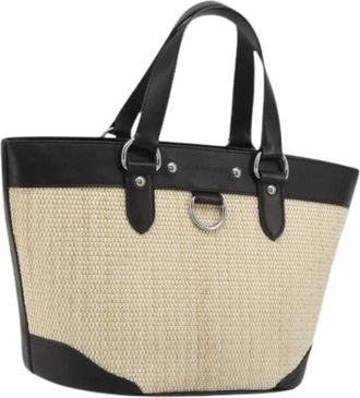 Burberry Pre-owned Vintage Tote Bag - Dames - Vintage Shopper - Beige - ONE Size - Leer - Vintage