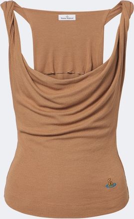 Vivienne Westwood Anna draped knitted tank top
