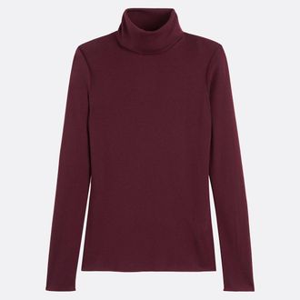 La Redoute Collections Turtleneck T-shirt van lyocellmix, lange mouwen