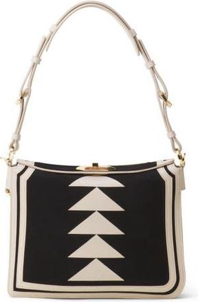 Lanvin Compagnon 20 Leather Bag in Ecru/black at Nordstrom