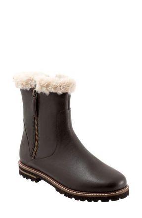 Trotters Forever Faux Shearling Trim Boot in Beige Suede at Nordstrom, Size 7.5