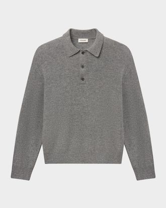 Frame Denim Men & apos;s Boiled Wool Polo Sweater