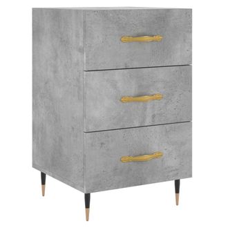 vidaXL Vidaxl - Mesita De Noche Madera De Ingenier&iacute;a Gris Hormig&oacute;n 40x40x66 Cm