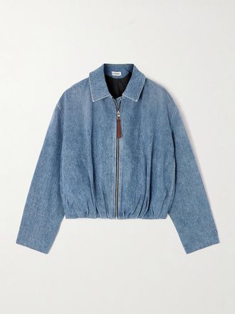 Loewe Giacca In Denim Drappeggiato - Blu