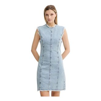 Gestuz GZdea Jurk - Dames - Korte kleedjes - Blauw - XL - Katoen - Kleedjes