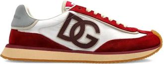 Dolce & Gabbana Logo-Patch Sneakers - Womens - Fabric/Calf Suede/Rubber