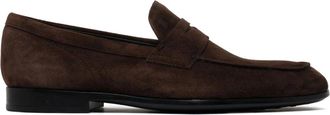 Tod's Donkerbruine su&egrave;de instappers met lage hak - Heren - Loafers - Bruin - 40 EU - Su&egrave;de - Schoenen