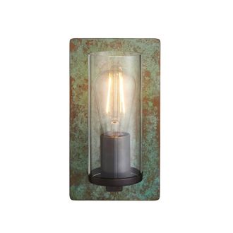 Netlighting Palermo Wall Lamp Verdigris Bronze Plate Clear Glass