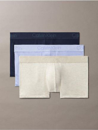 Calvin Klein Mens Ultra Soft Modal 3-Pack Trunk - Multi - XL