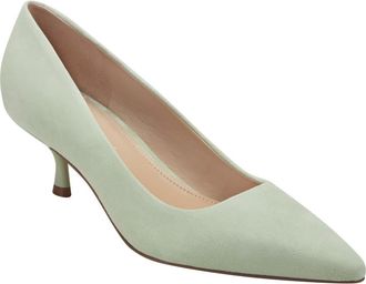 Marc Fisher Calynna Pointed Toe Kitten Heel Pump in Light Green at Nordstrom, Size 5.5