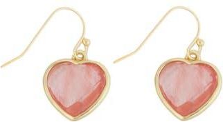 Panacea Pink Crystal Heart Drop Earrings at Nordstrom Rack