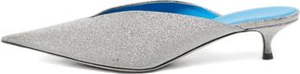Balenciaga Mules Knife glitter 50mm - Argento