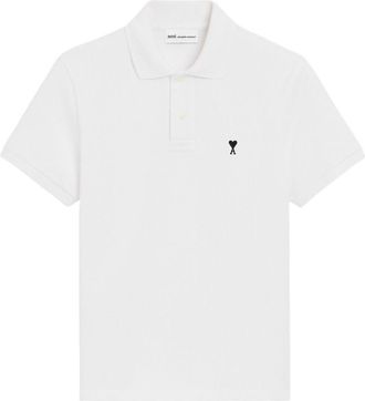 Ami Cotton Piqu&eacute; Polo Shirt