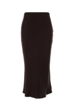 Anine Bing Chocolate Satin Bar Skirt