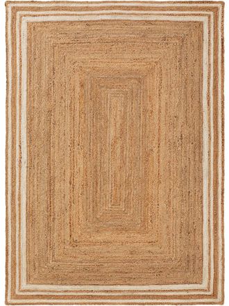 benuta Alfombra de yute blanco 200x300