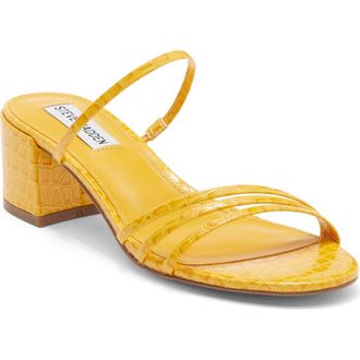 Steve Madden Miari Slide Sandal in Bright Yellow Croco at Nordstrom Rack, Size 8.5