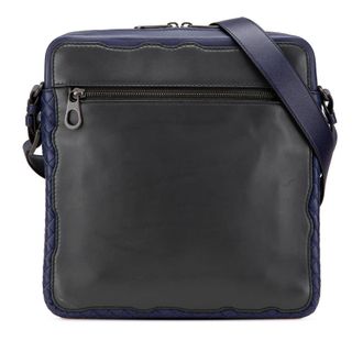 Bottega Veneta Pre-owned Bottega Veneta Intrecciato Trimmed Leather Crossbody Unisex B07570474M