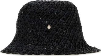 Helen Kaminski Black Crochet Bucket Hat