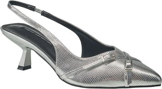 French Connection Womens Buckles Slingback Kitten Heel