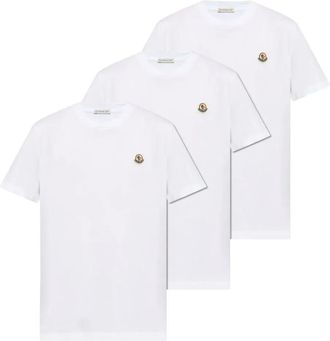 Moncler logo-patch t-shirt pack - White