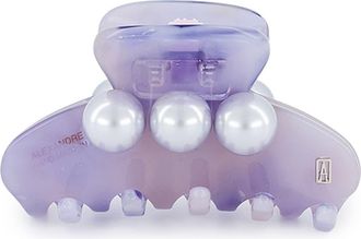 Alexandre de Paris Imitation Pearl Claw Clip in Lavender at Nordstrom