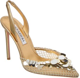 Aquazzura Can Can 105 Leather Slingback Pump