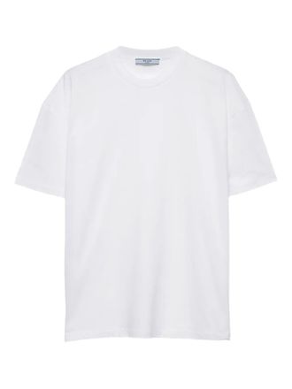 Tシャツ・カットソー PRADA White Cotton Oversize T-Shirt Prada Oversized Cotton T-shirt In White | ModeSens