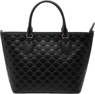 Gucci Pre-owned Satchel - Dames - Vintage Shopper - Zwart - ONE Size - Leer - Vintage