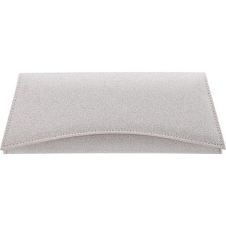 Nina Zoey Metallic Clutch in Platino at Nordstrom