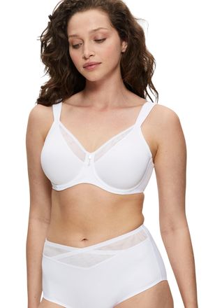 Triumph Minimizer-BH TRIUMPH True Shape Sensation, Damen, Gr. 100, Cup F, weiss (wei&szlig;), Jersey, Obermaterial: 65% Polyamid, 26% Elasthan (LYCRA), 9% Polyester