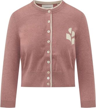 Isabel Marant Lona Cardigan - Dames - Vesten - Roze - S - Katoen - Truien & Vesten