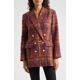 L'agence Aimee Relaxed Fit Double Breasted Blazer in Redpink M at Nordstrom Rack, Size 4